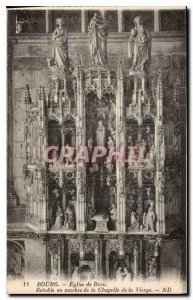 Postcard Old Brou Church Bourg marble altarpiece of the Chapel of the Virgin