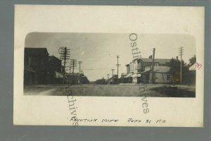 Fountain MINNESOTA RPPC 1910 MAIN STREET nr Rochester Preston Chatfield Wykoff