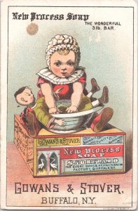 Gowans & Stover New Process Soap - Buffalo, NY - Victorian Trade Card