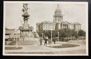 Mint USA Real Picture Postcard Denver CO Pioneer Monument & Capitol