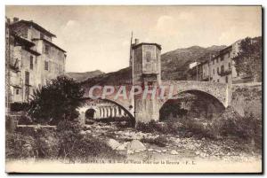 Old Postcard Sospel Surroundings Of The Old Bridge Bevera