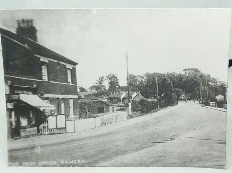 The Post Office Ramsey Essex Vintage Plain Back Repro Photo /  Postcard