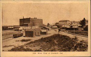 Crockett California CA Railroad Train Yard Western View Vintage Postcard