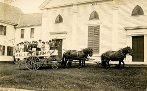 VT - Williamsville. 1909 Parade, Universalist Church. Porter Thayer Photog. *...