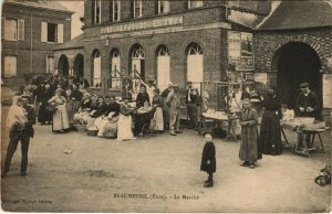 CPA BEAUMESNIL - Le Marché (148304)