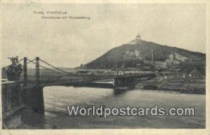 Weserbrucke mit Wittekindeberg Porta Westfalica Germany 1910 