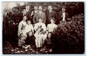 c1910's Family Kentish Town England United Kingdom RPPC Photo Antique Postcard