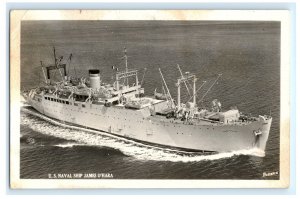 U.S. Naval Ship James O'Hara Real Photo RPPC Postcard (DF2)