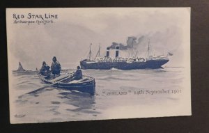 Mint Ship Postcard Red Star Line S.S. Zeeland 1901