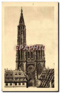 Old Postcard Strasbourg La Cathedrale