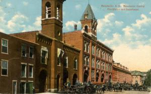 NH - Manchester. Manchester Central Fire Station and Department. Pre-1920