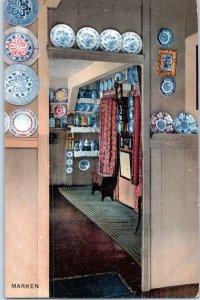 Interior of Home in Marken Netherlands Postcard