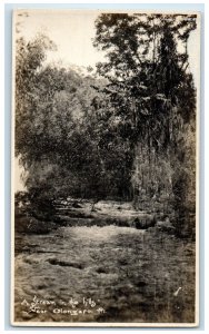 c1920's A Stream in the Hills Near Olongapo Philippines RPPC Photo Postcard