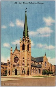 Holy Name Cathedral Chicago Illinois IL North State & Superior Streets Postcard
