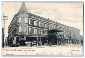 1906 Hotel Benton Building H.L Bird Drug Co., Benton Harbor MI Tuck's Postcard