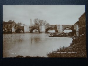 Cambridgeshire HUNTINGDON The Ouse Bridge c1906 RP Postcard by Valentine 32721JV