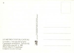 Food Postcard - Cakes - Le Metro C'Est Du Gateau  RR8763