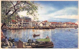 Singapore River Scene postcard