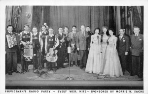 SERVICEMEN'S RADIO PARTY CHICAGO ILLINOIS MILITARY POSTCARD (c. 1940s)