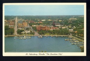 St Petersburg, Florida/FL Postcard, Aerial View Of Waterfront, 1960!