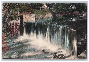 1908 Falls South River Lee Massachusetts MA Handcolored Vintage Antique Postcard