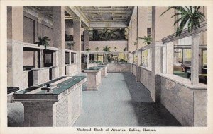 Postcard National Bank of America Salina Kansas KS