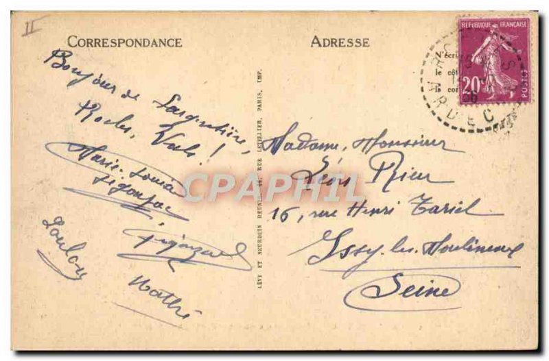 Old Postcard Panorama Largentiere gendarmerie