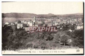 Old Postcard Saint Raphael Vue Generale and the Gulf of Frejus Train
