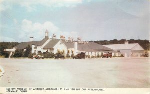 Postcard Connecticut Norwalk Melton Museum Antique Automobiles Transcolor 23-845