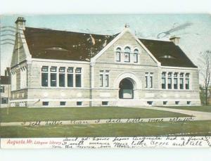 Pre-1907 LITHGOW LIBRARY Augusta Maine ME n6100