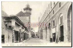 Tunisia Tunis Postcard Old Street Sidi ben Ziad