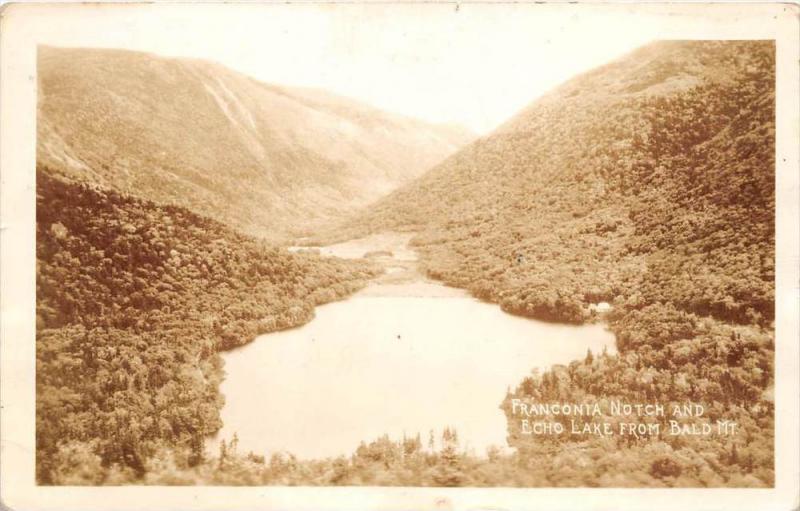 New Hampshire  Franconia Notch   Echo Lake real photo