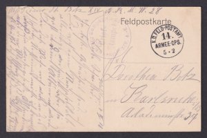 Vinatge postcard GERMANY WWI Patriotic Feldpost