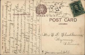 Clinton IA RR Train Bridge Mississippi River c1910 Postcard