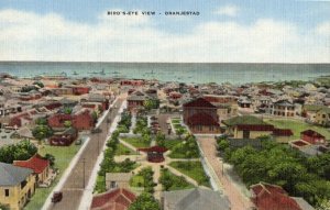 aruba, N.W.I., ORANJESTAD, Bird's-Eye View (1940s) Postcard