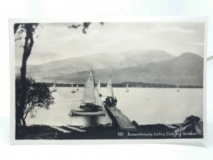 Bassenthwaite Sailing Club & Skiddaw Vintage RP Postcard Posted 1959