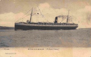 Steamer Manitou Great Lakes Petoskey Michigan 1907 postmark postcard