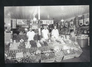 REAL PHOTO BUFFALO NEW YORK A&P GROCERY STORE INTERIOR POSTCARRD COPY