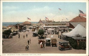 Coronado California Amusement Plaza Tent City Detroit Publishing Postcard #1