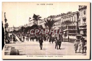 Old Postcard The French Riviera Nice's Promenade des Anglais Hotels