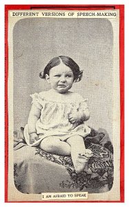 Victorian dressed Young Baby, I'm afraid to speak