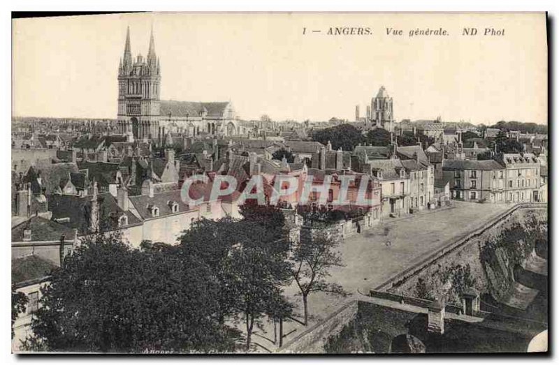 Old Postcard Angers General view