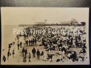 Norfolk Gt. Yarmouth, South Beach & Pier -  Busy Animated Beach Scene c1912