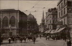 Bristol UK Bridge St. TUCK Silverette c1910 Postcard