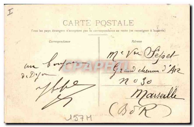 Old Postcard Dijon La Cascade du Chateau d'Eau