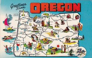 Greetings From Oregon With Map