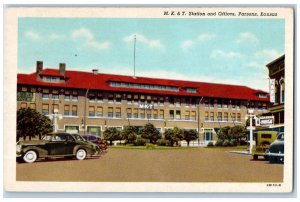 Parsons Kansas KS Postcard MKT Station Offices Exterior Building c1940 Vintage