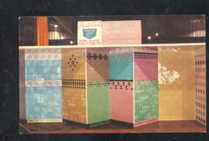 RIVER GROVE ILLINOIS BEAUTY CREST PLASTIC BATHROOM TILE ADVERTISING POSTCARD