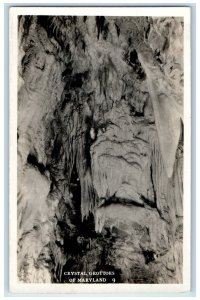 Boonsboro Maryland MD RPPC Photo Postcard Ceiling View Crystal Grottoes c1940's