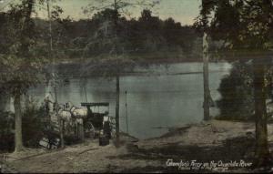 Thornton's Ferry Horse Wagon Ouachita River West of Hot Springs AR Postcard